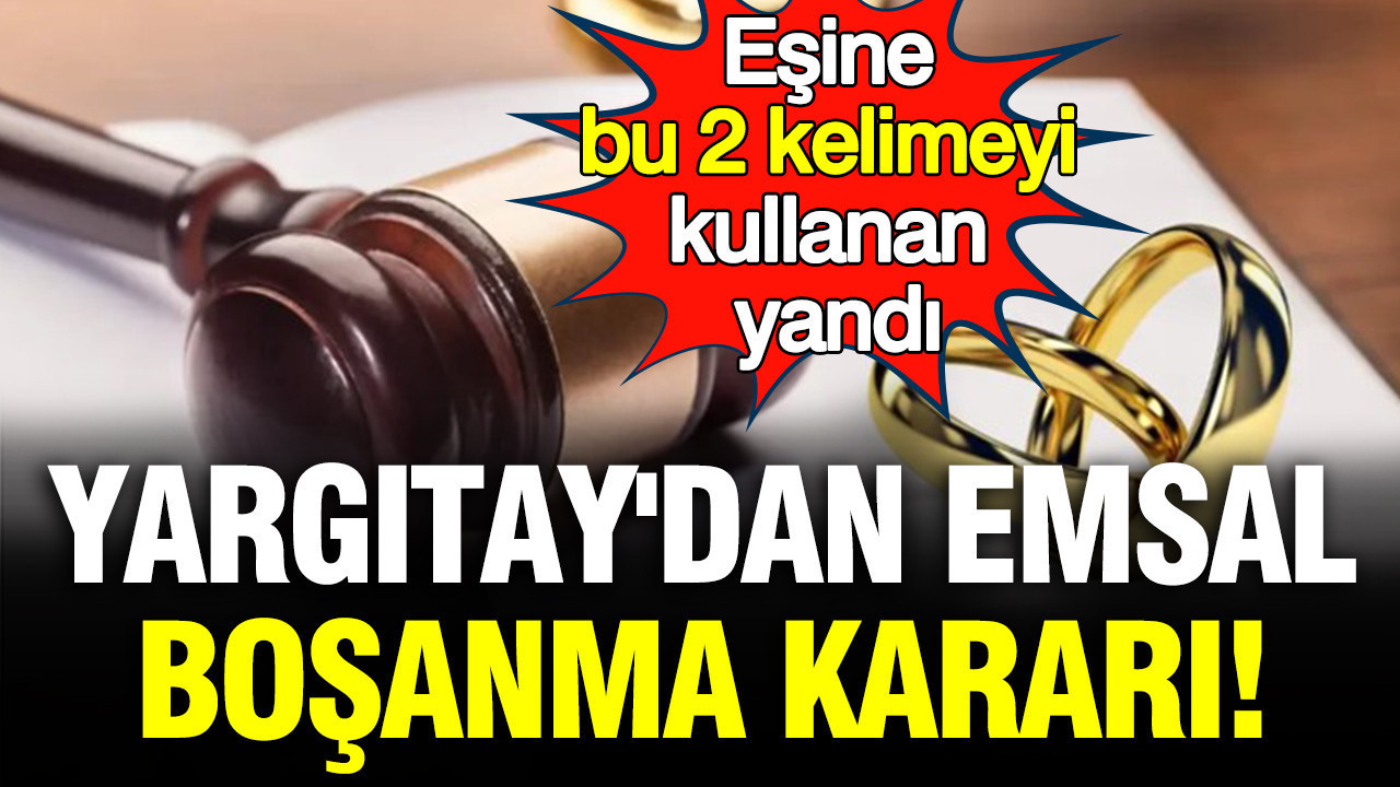 Yargıtay'dan emsal boşanma kararı: Eşine bu 2 kelimeyi kullanan yandı