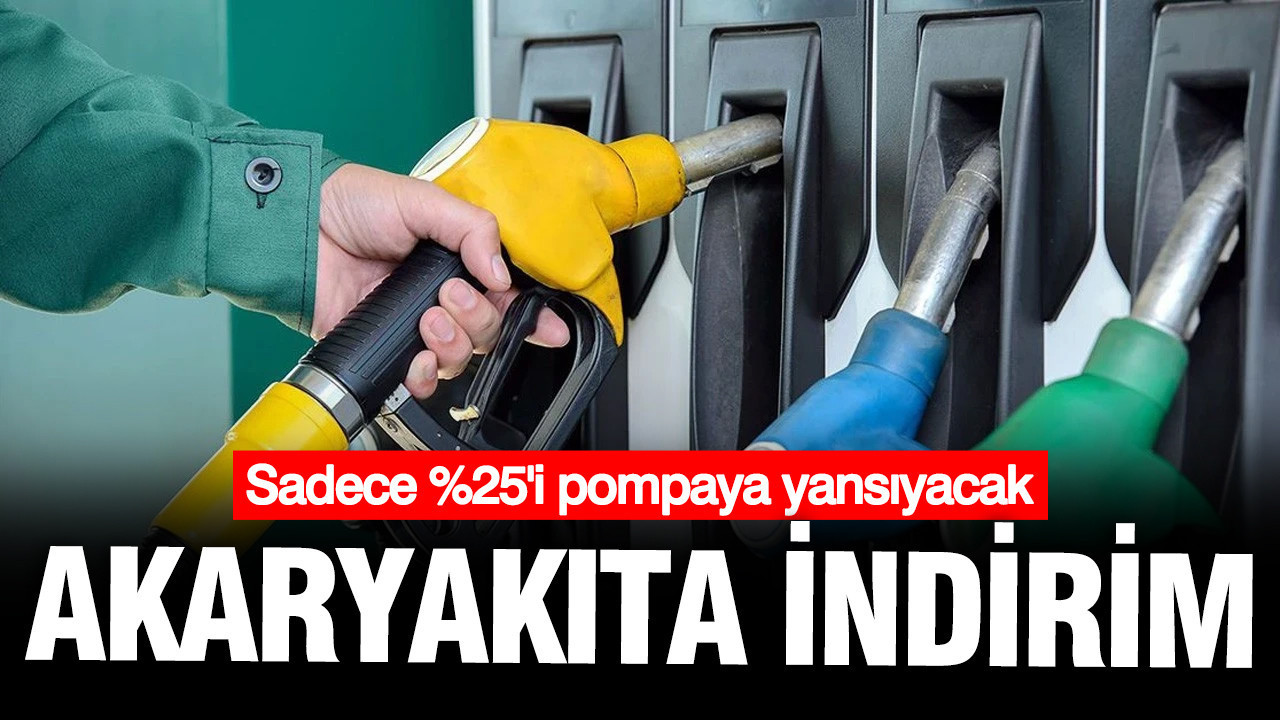 Akaryakıta bu gece indirim geliyor: Yalnızca dörtte biri pompaya yansıyacak