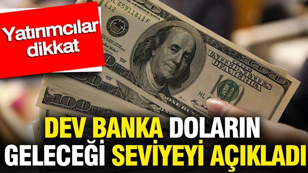 Dev banka doların geleceği seviyeyi açıkladı: Yatırımcılar d