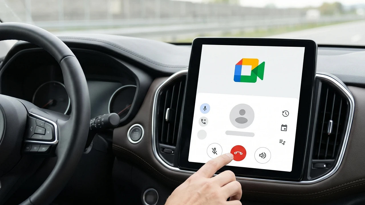 Google’ın Meet özelliği artık araçlarda: Arayüzü çok basit
