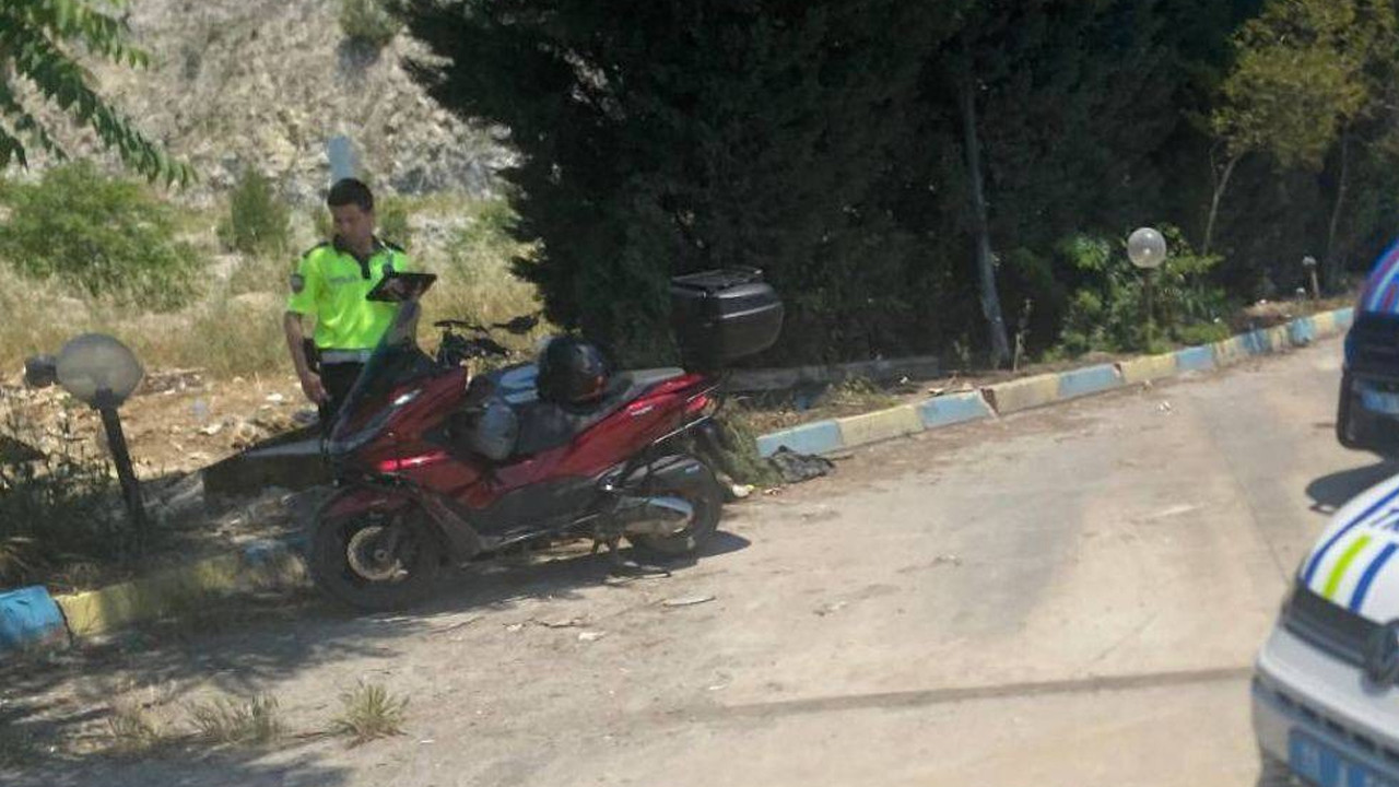 Bilecik’te benzin istasyonundan çıkış yapan motosiklet devri