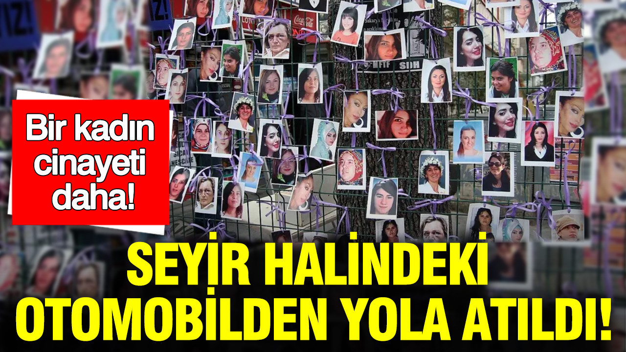 Bir kadın cinayeti daha: Seyir halindeki otomobilden yola at