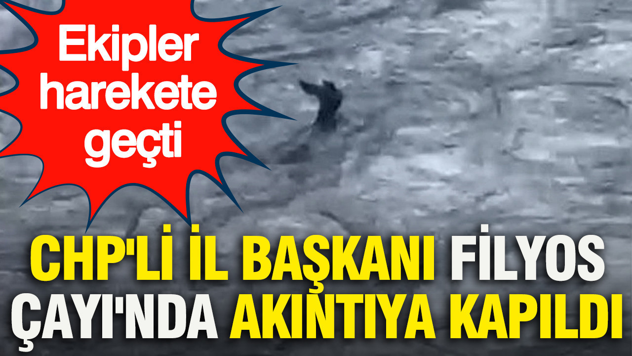 CHP'li il başkanı Filyos Çayı'nda akıntıya kapıldı: Ekipler 