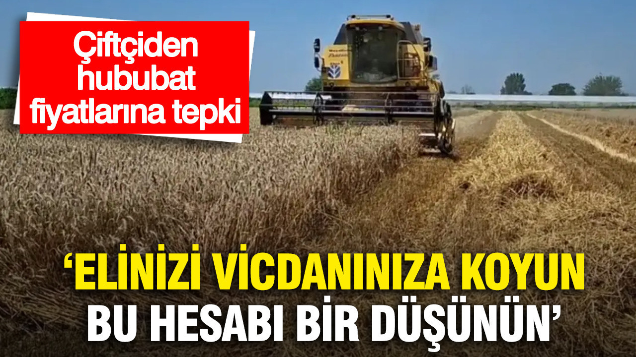 Çiftçiden hububat fiyatlarına tepki: "Elinizi vicdanınıza ko