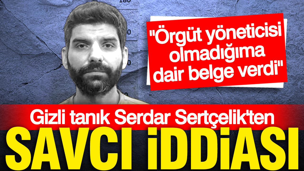 Gizli tanık Serdar Sertçelik'ten savcı iddiası: Bana örgüt y