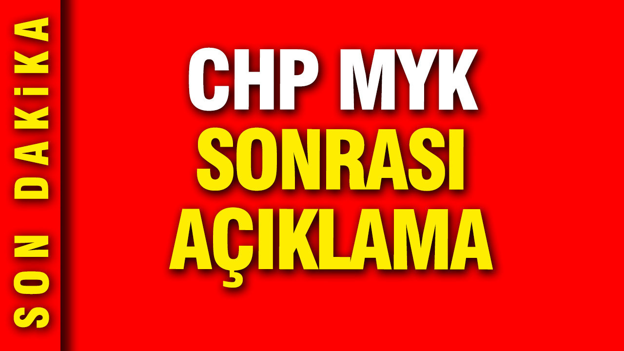 CHP sözcüsü Müslim Sarı MYK sonrası açıklama yapıyor