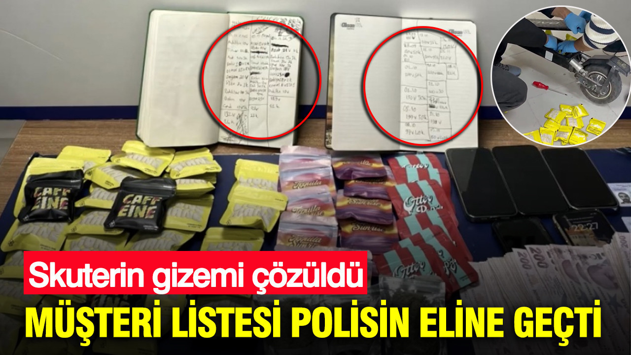 Polis bile şoke oldu: Skutere gizlemişler hem de defter tutm