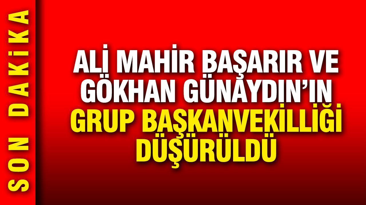 Ali Mahir Başarır ve Gökhan Günaydın'ın Grup Başkanvekilliği