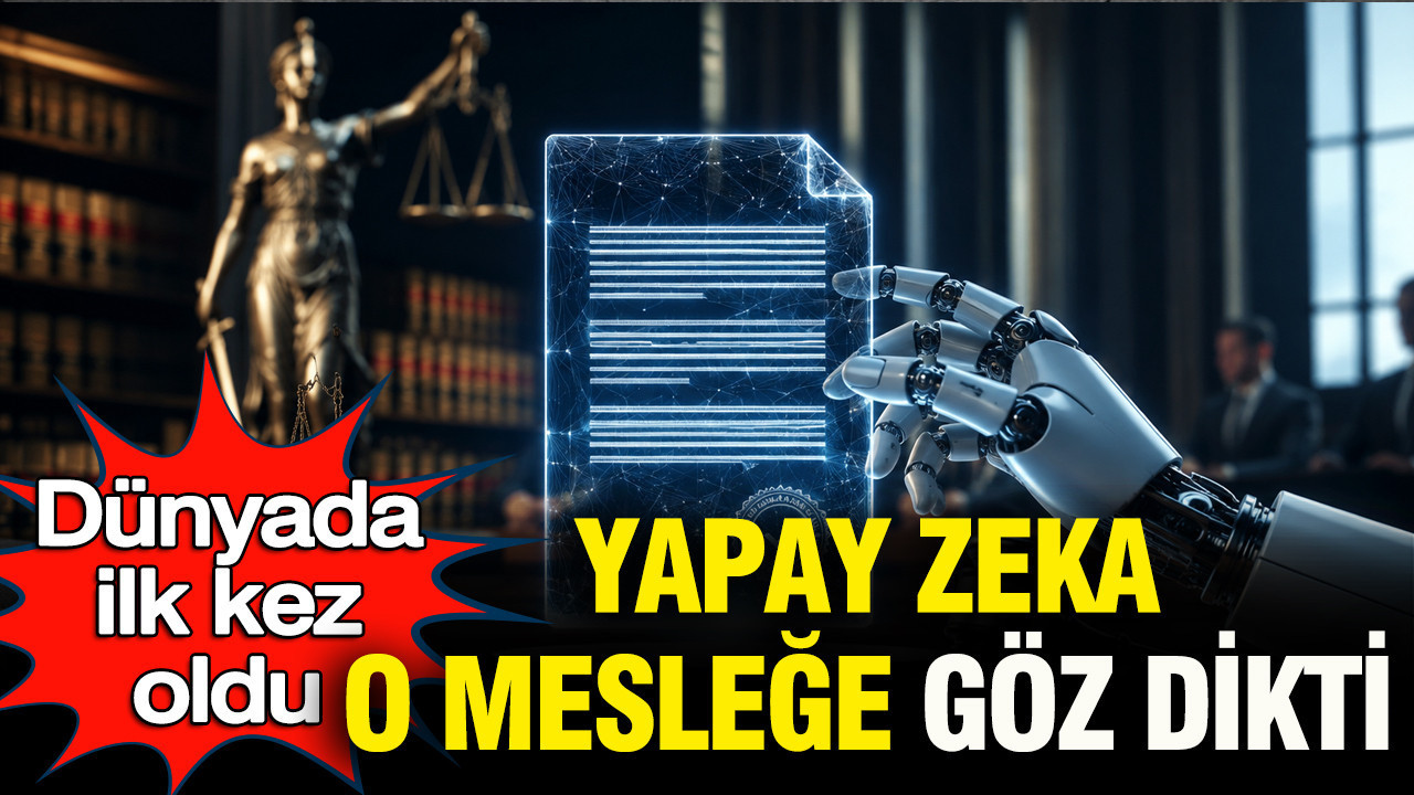 Dünyada ilk kez oldu: Yapay zeka o mesleğe de göz dikti