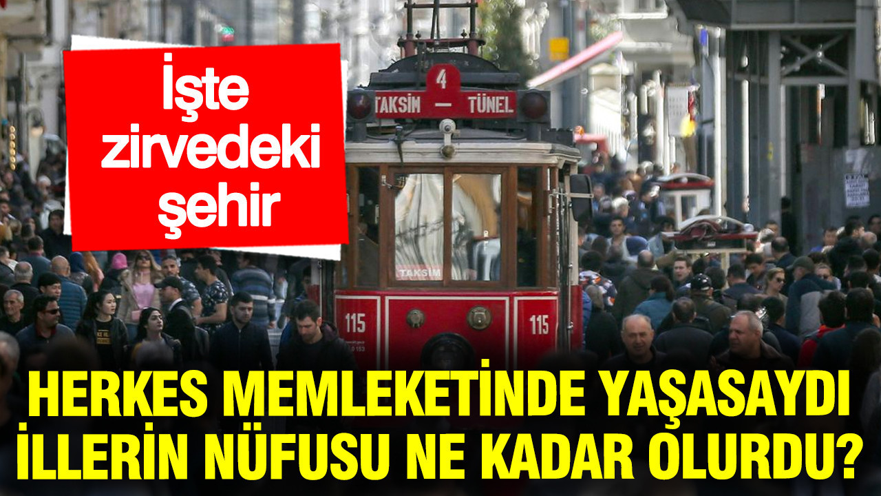 Herkes memleketinde yaşasaydı Türkiye’de illerin nüfusu ne kadar olurdu? İşte zirvedeki şehir