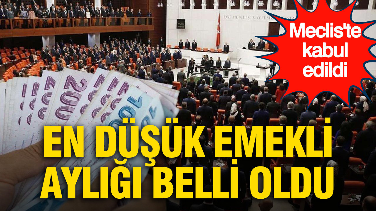 En düşük emekli aylığı belli oldu: Meclis'te kabul edildi