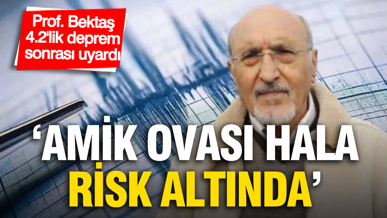 Prof. Dr. Osman Bektaş'tan 4,2'lik deprem sonrası kritik uyarı: Amik Ovası hâlâ deprem riski altında