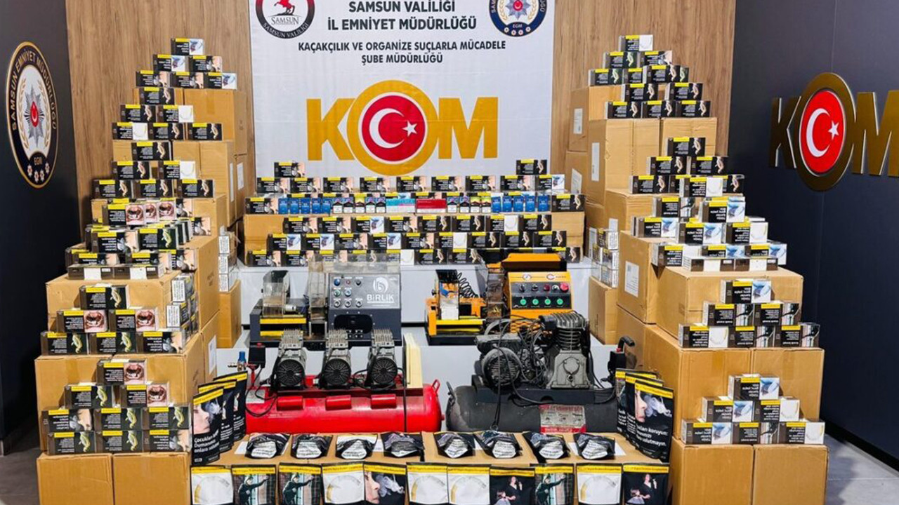 Samsun'da durdurulan kamyonetten çıkanlar şaşırttı: Tam 1 milyon 350 bin adet