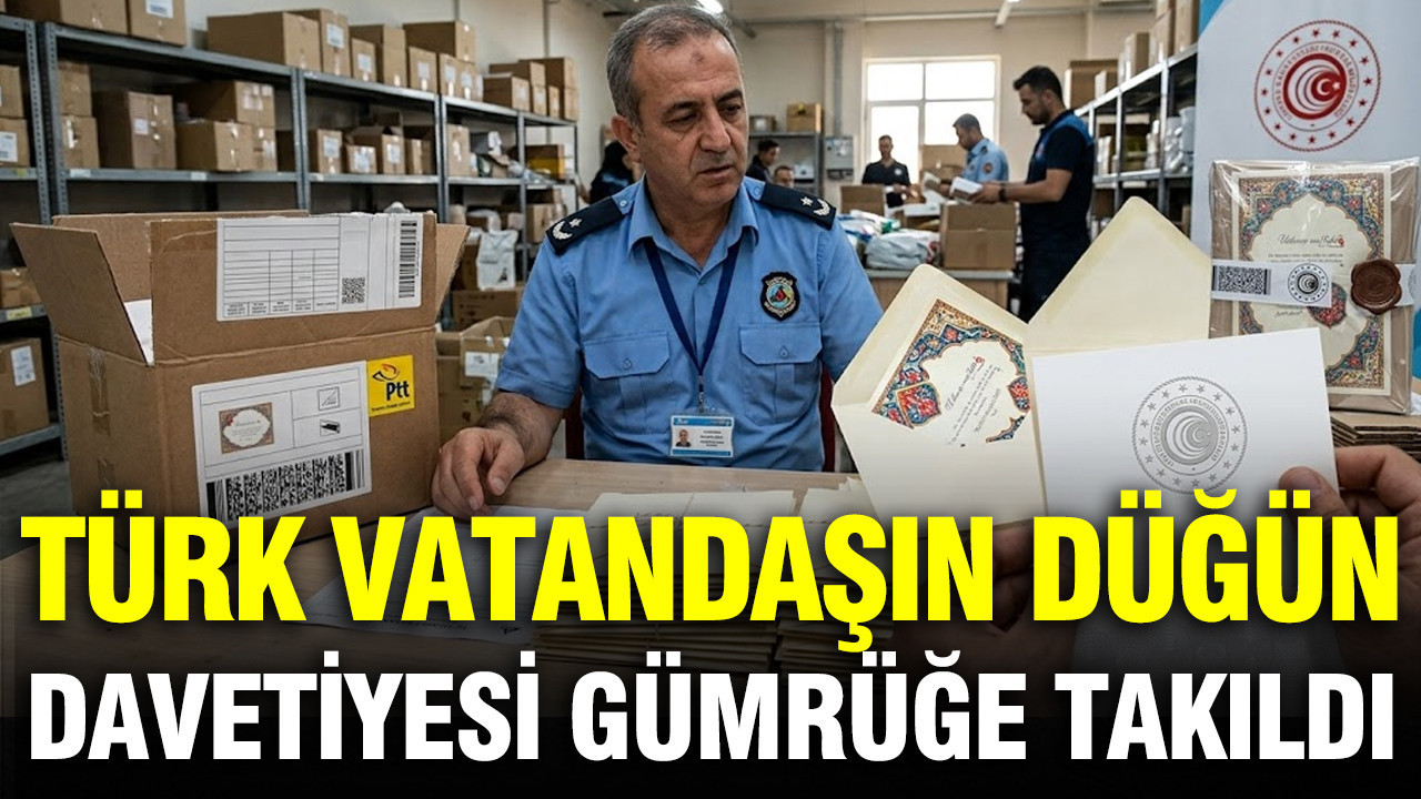 Türk vatandaşın düğün davetiyesi gümrüğe takıldı
