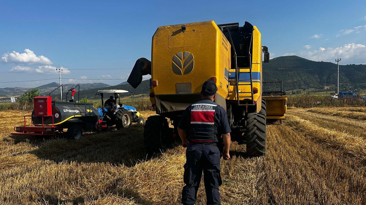 Jandarmadan Gölpazarı'nda hasat dönemi yangınlarına karşı bilgilendirme