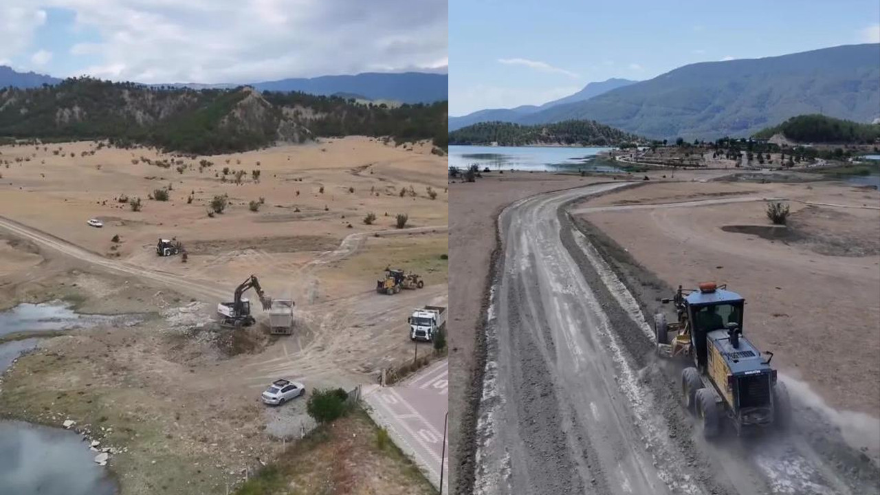 Sinop Durağan İkiz Göletler Mesire Alanı’nda yol ve otopark düzenlemesi başlatıldı