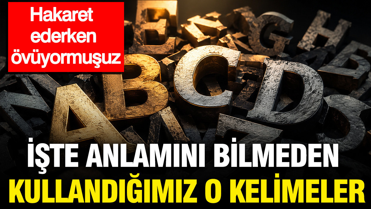 Hakaret ederken övüyormuşuz: İşte anlamını bilmeden kullandığımız o kelimeler