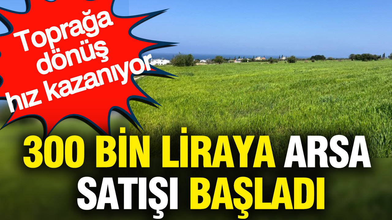300 bin liraya arsa satışı başladı: Peynir ekmek gibi satılıyor