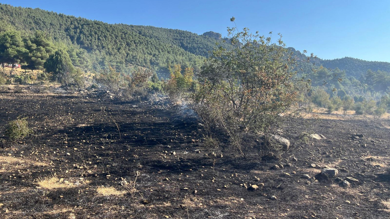 İnhisar'daki tarla yangınına havadan ve karadan müdahale edildi