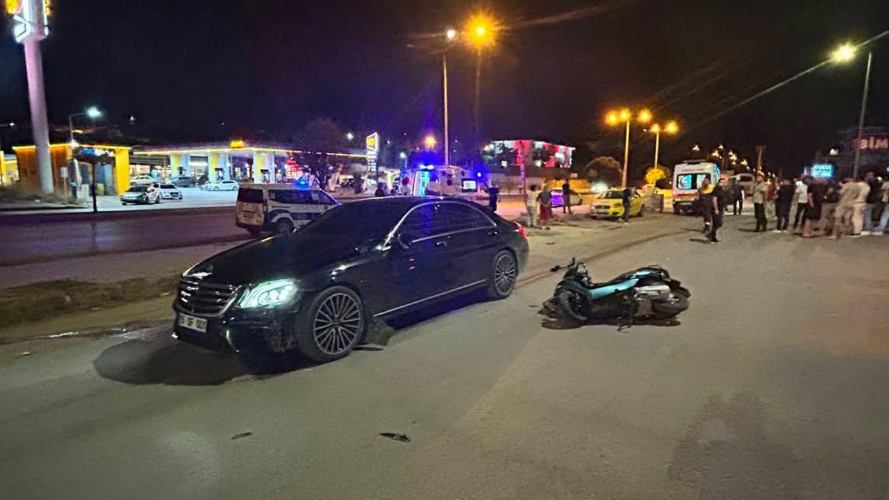 Otomobil ile motosiklet çarpıştı: 2 yaralı