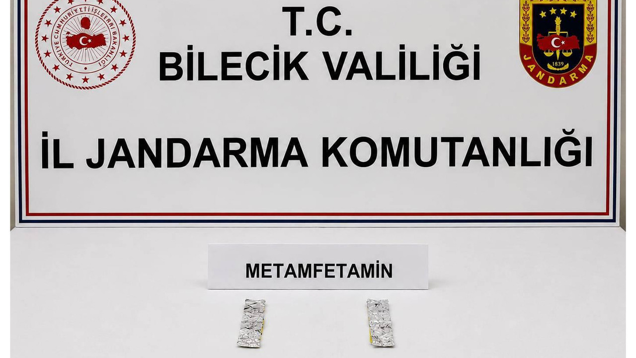 Bilecik’te jandarmanın durdurduğu araçta metamfetamin ele geçirildi