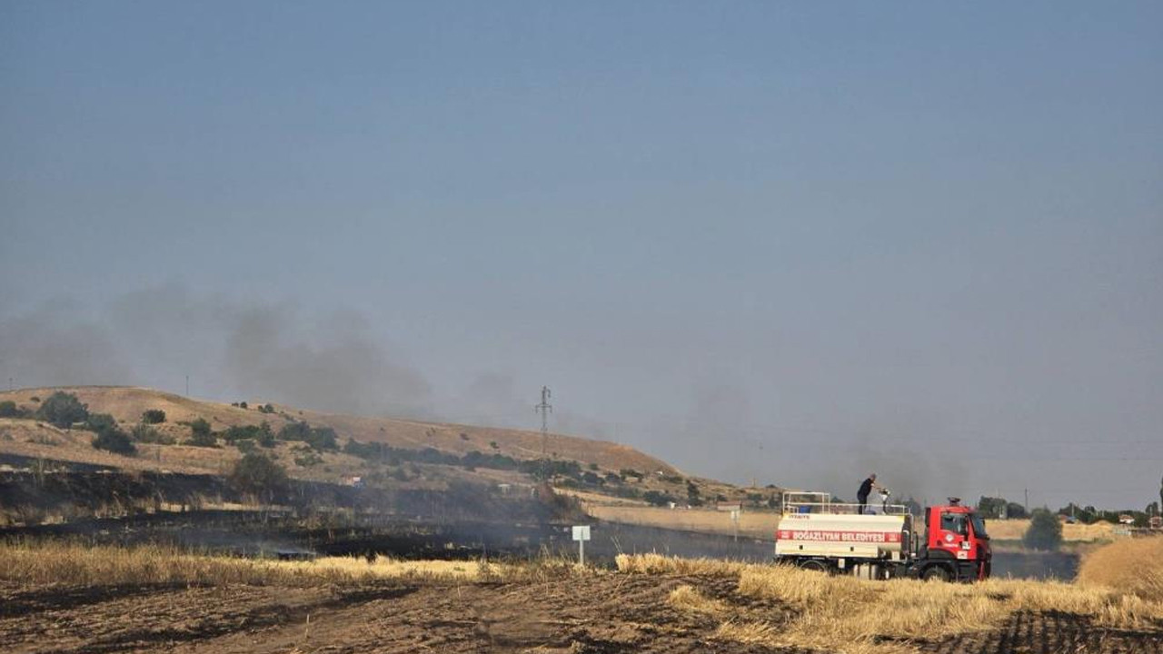 Yozgat’ta anız yakan şahsa ceza kesildi