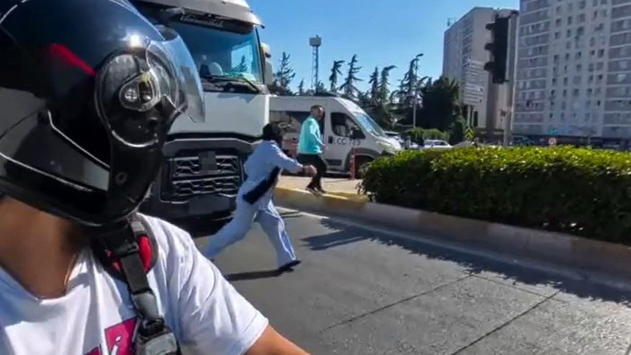 Esenyurt'ta tırın önünden geçmeye çalışan kadın çalılıklara atlayarak kurtuldu