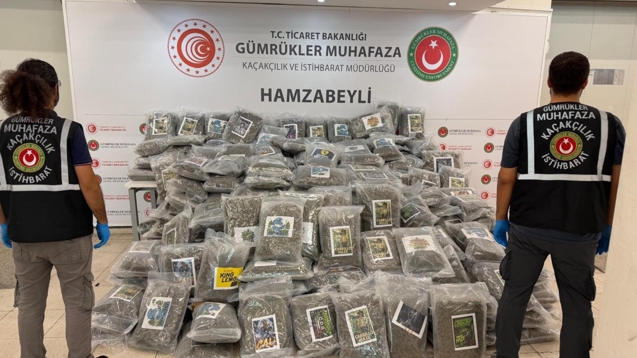 Hamzabeyli Sınır Kapısı'nda yüzlerce kilo esrar ele geçirildi