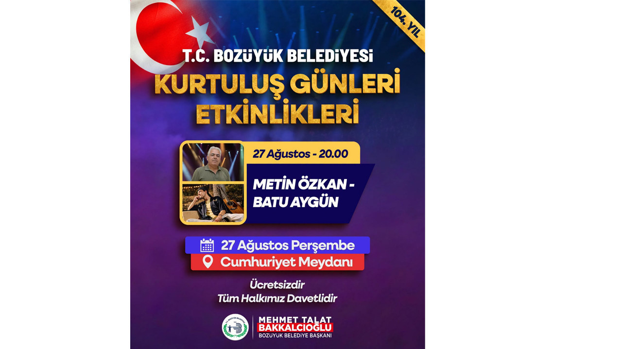 Bozüyük’te Kurtuluş Günleri coşkusu konserlerle yaşanıyor