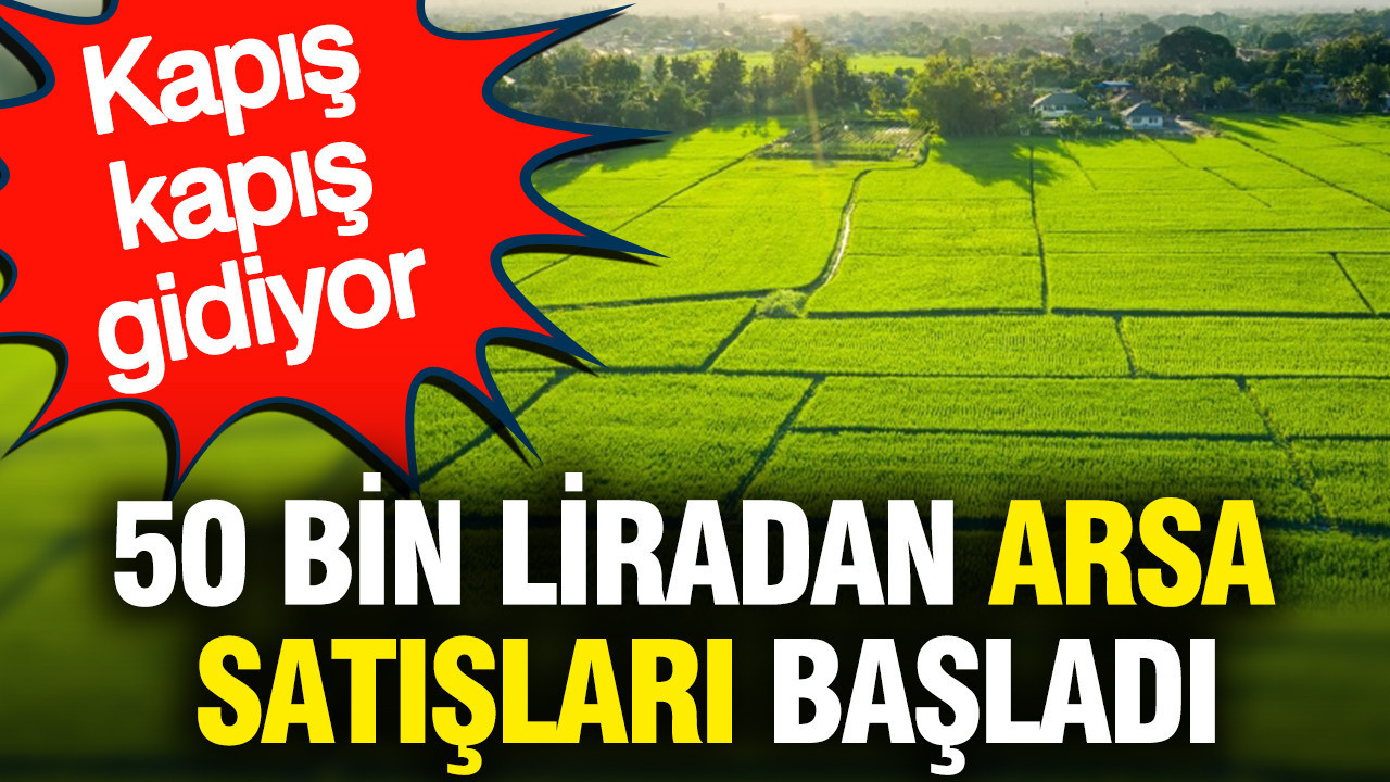50 bin liradan arsa satışları başladı: Kapış kapış gidiyor (29 Ağustos 2026)