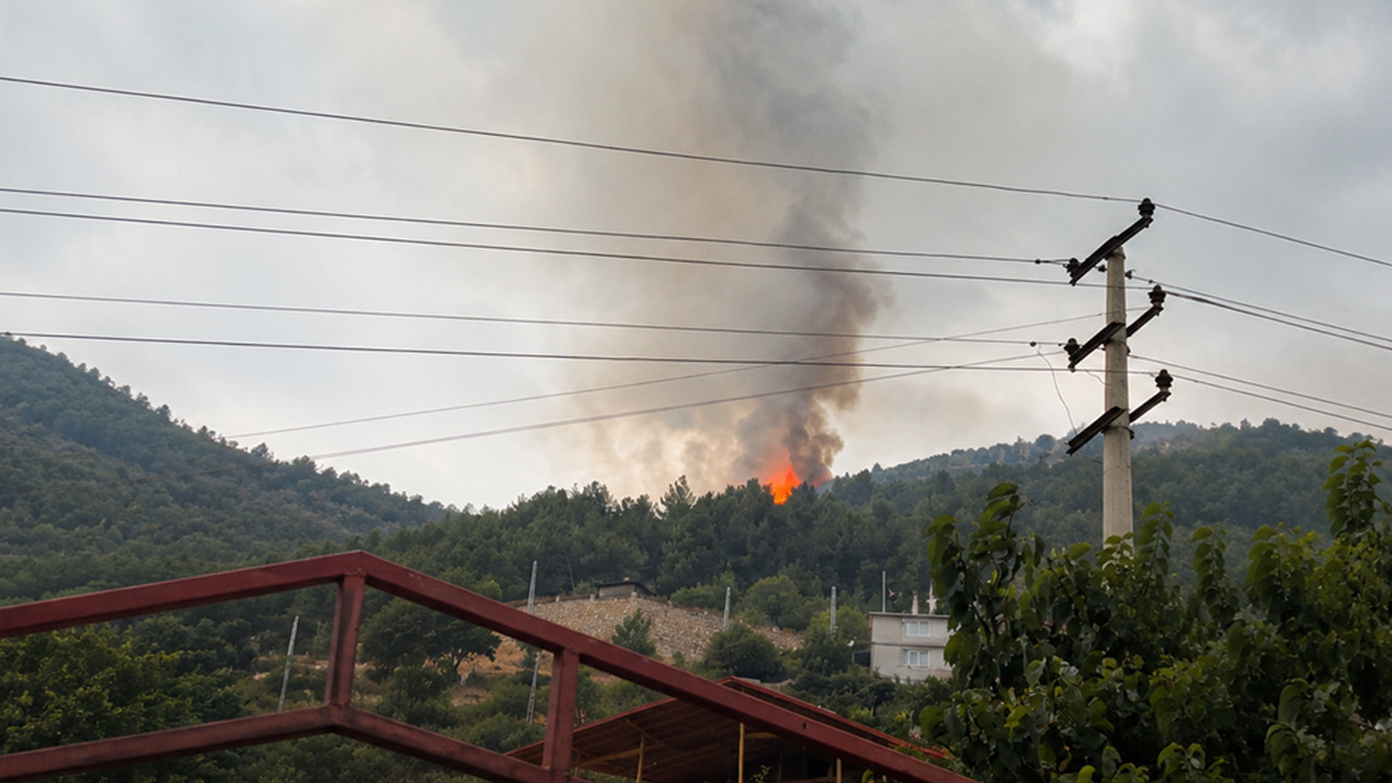 Kahramanmaraş’ta yıldırım düşen iki noktada orman yangını