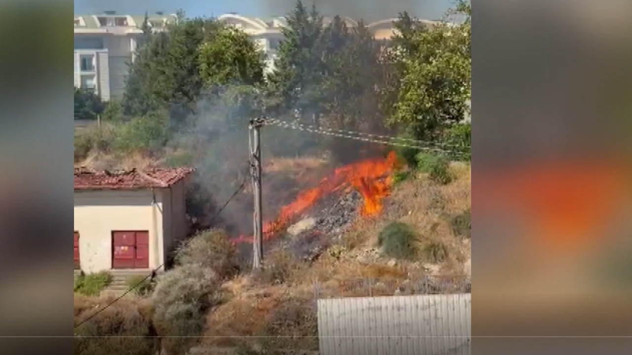 Trafo patladı, alevler otları sardı: Antalya'da yürekleri ağza getiren yangın