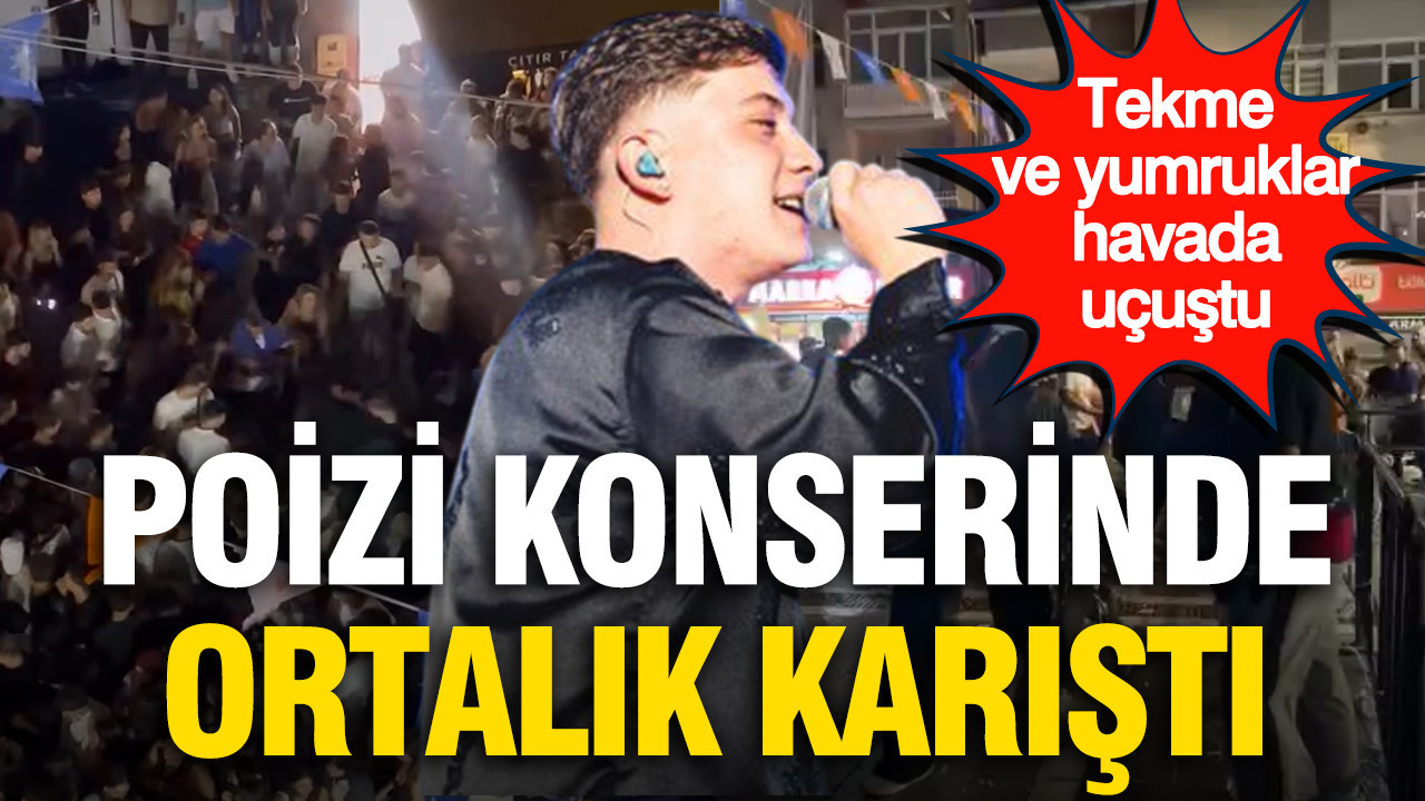 Poizi konserinde ortalık bir anda karıştı: Tekme ve yumruklar havada uçuştu