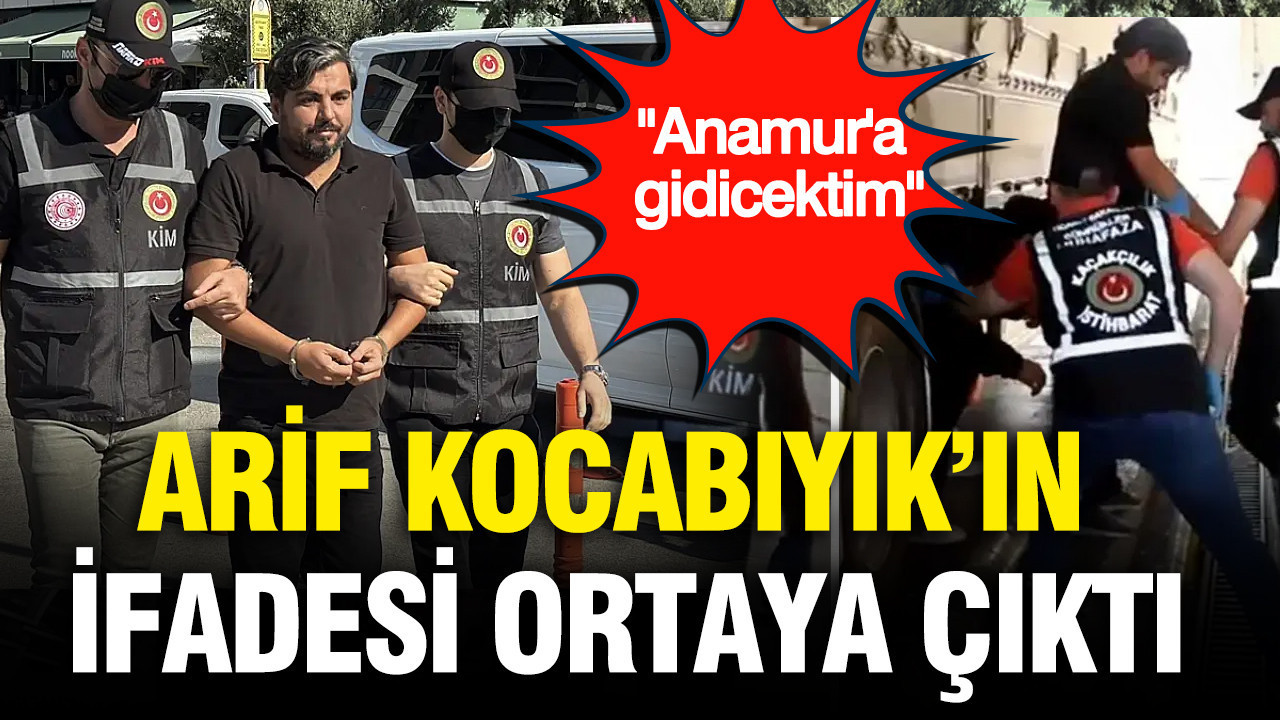 Arif Kocabıyık'ın İfadesi ortaya çıktı: Anamur'a gidicektim