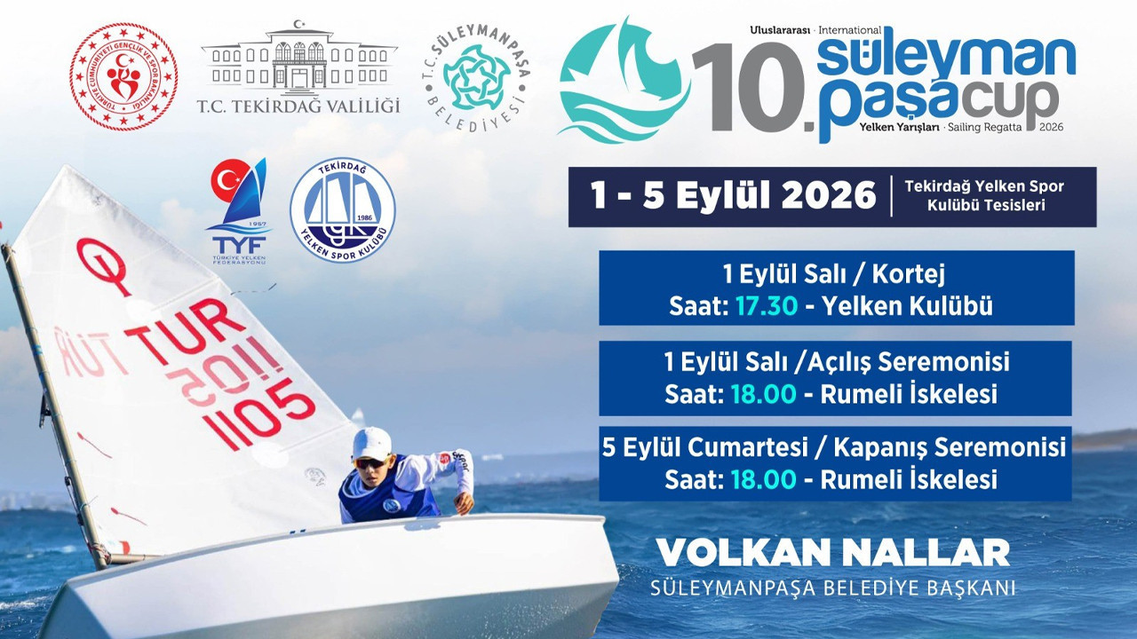 Süleymanpaşa CUP Yelken Yarışları başlıyor