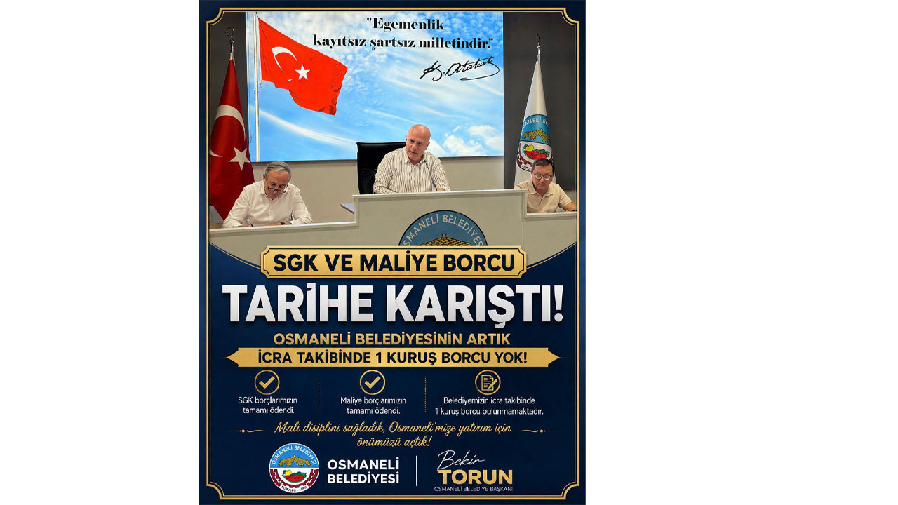 Başkan Torun açıkladı: SGK ve maliye borcu tarihe karıştı
