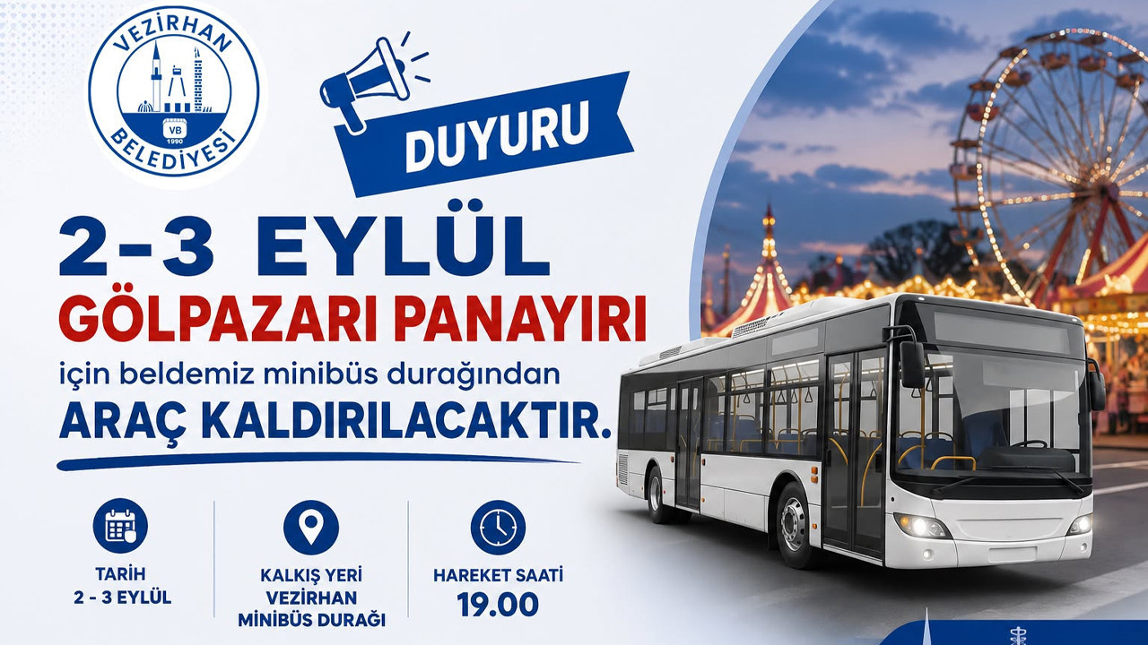Gölpazarı Panayırı için Vezirhan’dan ücretsiz otobüs kaldırılacak