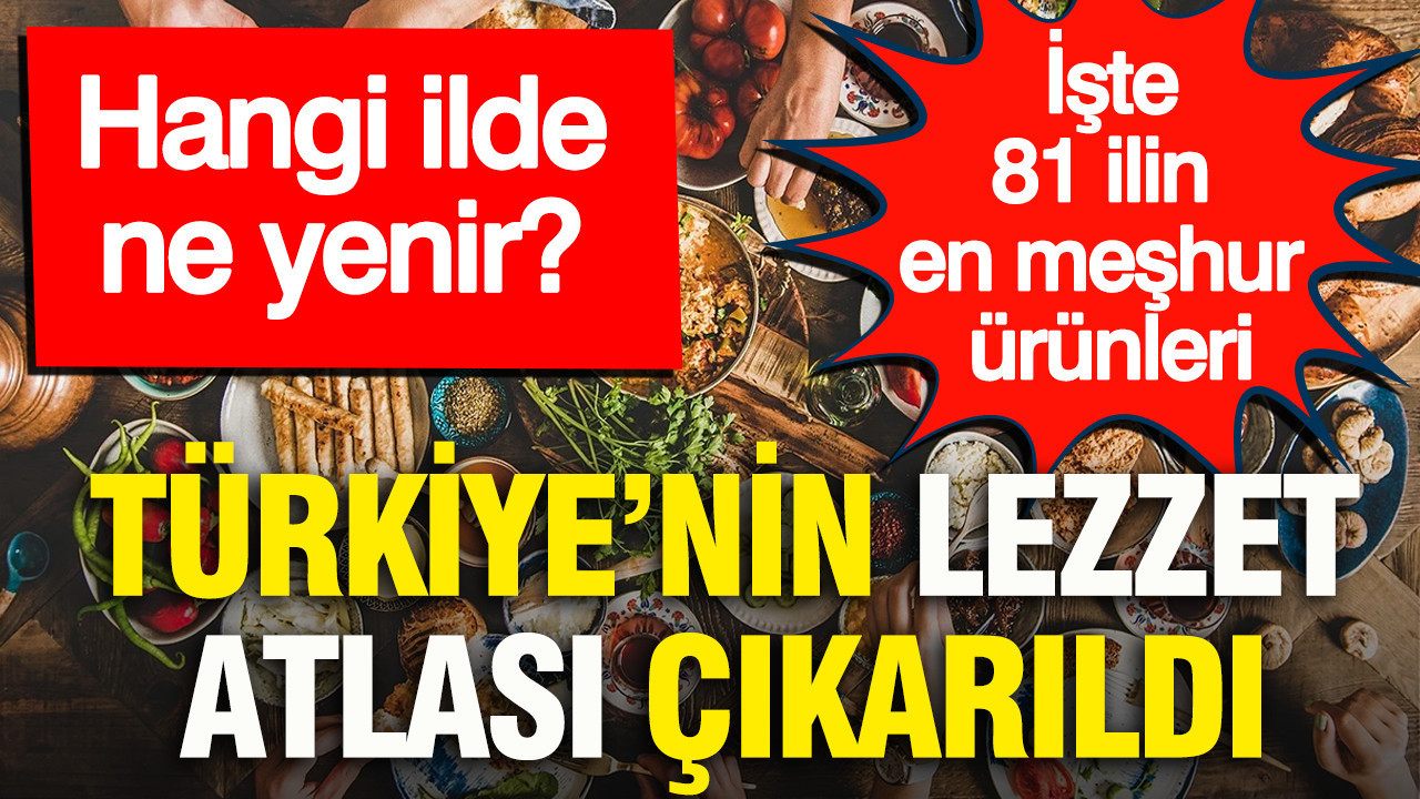 Hangi ilde ne yenir? Türkiye’nin lezzet atlası çıkarıldı: İşte 81 ilin en meşhur ürünleri