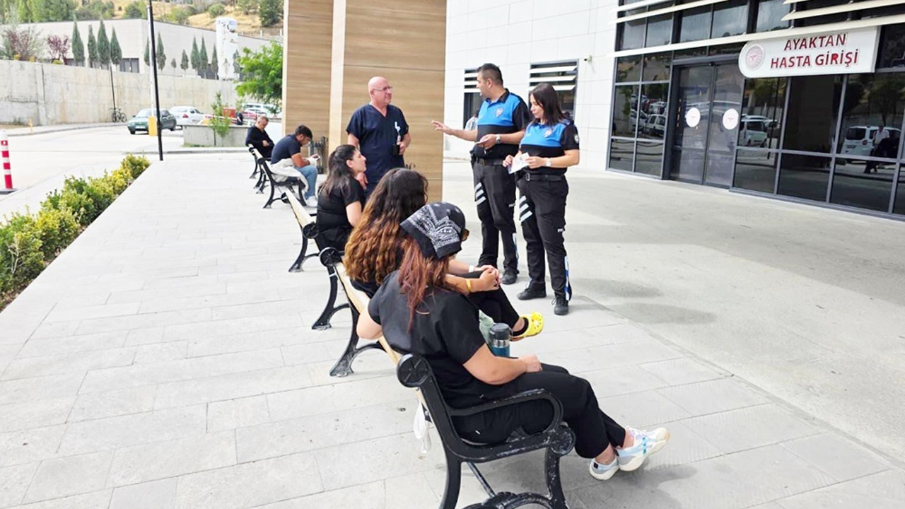 Bozüyük’te polis ekiplerinden hastanede güvenlik bilgilendirmesi