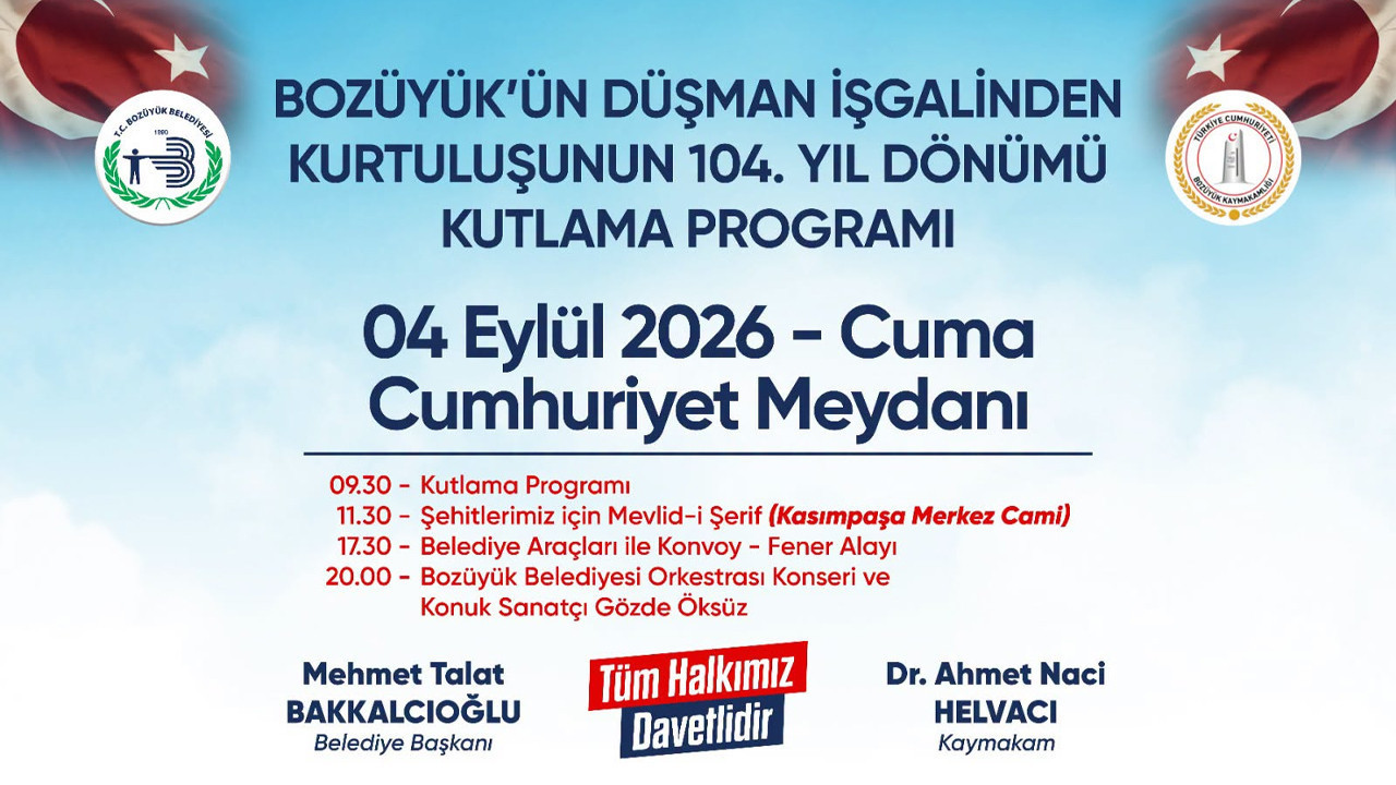Bozüyük’ün düşman işgalinden kurtuluşunun 104. yılı kutlanacak
