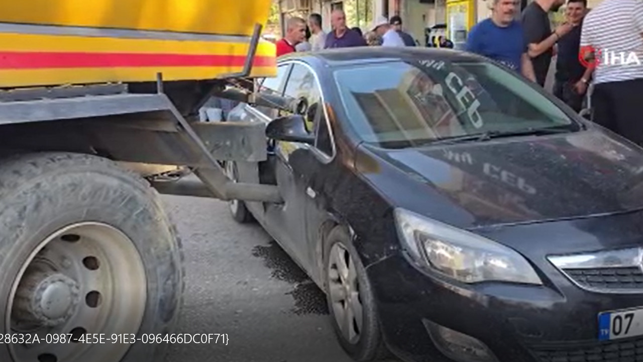 Freni çekilmeyen tanker şehri birbirine kattı