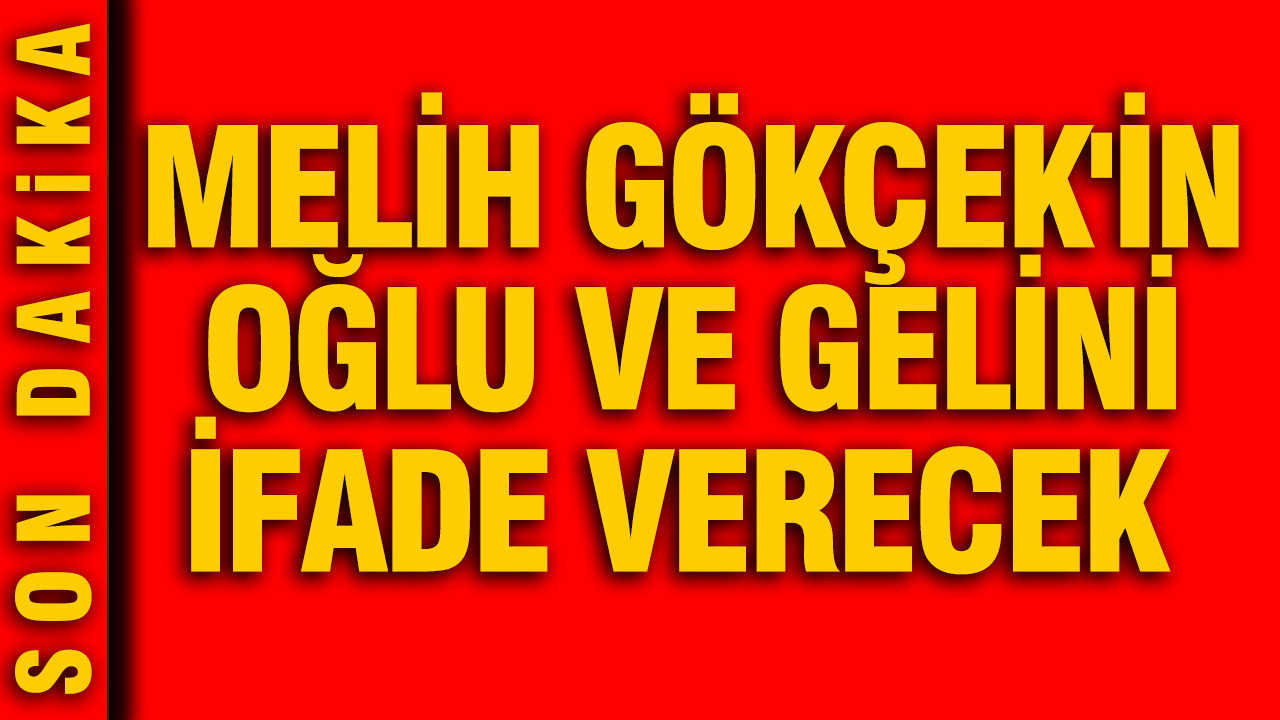 Gökçek'in oğlu ve gelini ifade verecek