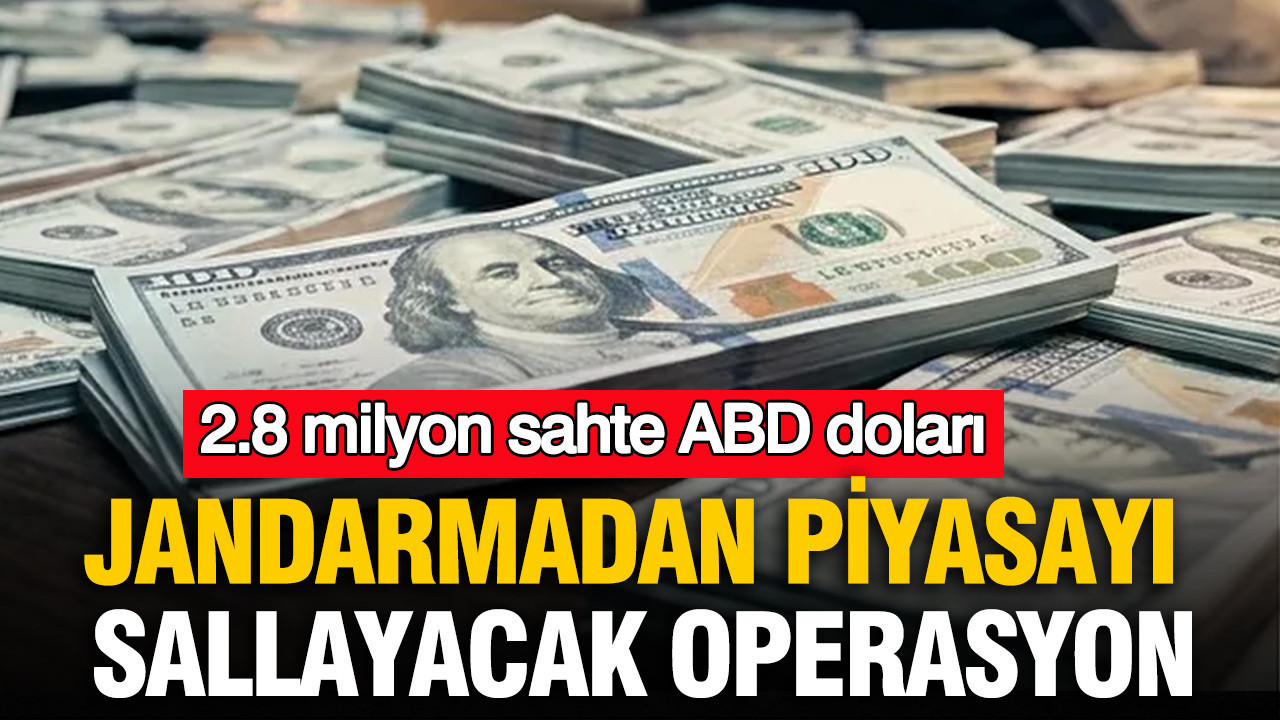 Jandarmadan piyasayı sallayacak operasyon: 2.8 milyon sahte dolar ele geçirildi