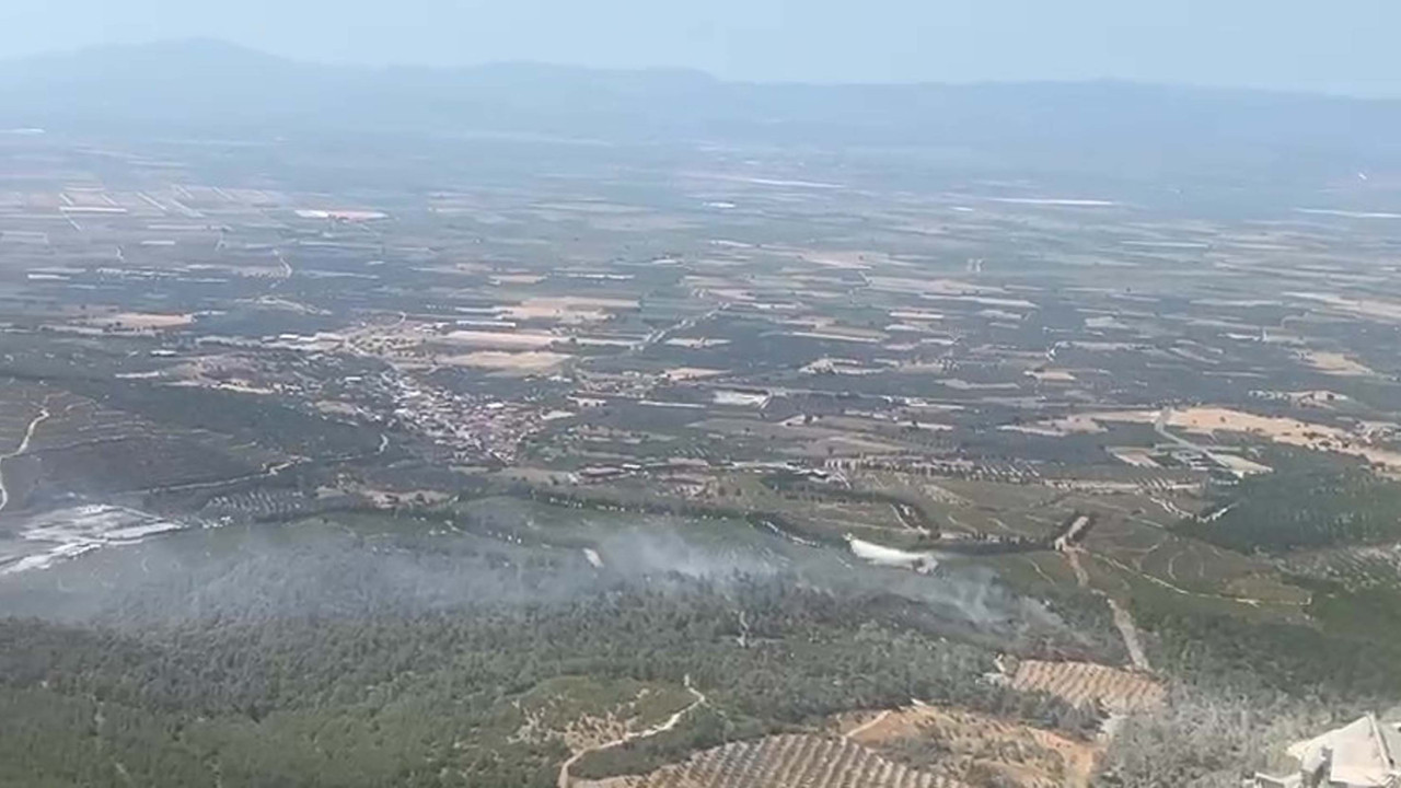 Manisa’da orman yangını: Alevlere havadan ve karadan müdahale
