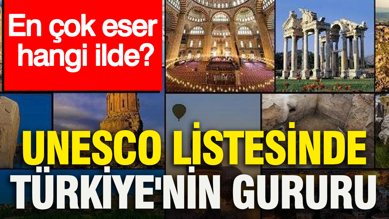 UNESCO listesinde Türkiye'nin gururu: En çok eser hangi ilde?