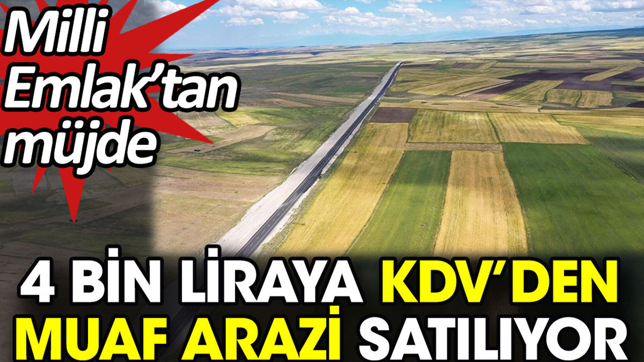 4 bin liraya KDV’den muaf arazi satılıyor. Milli Emlak’tan müjde