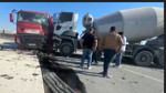 Aynı firmaya ait iki mikser kafa kafaya çarpıştı: Avcılar’da feci kaza