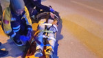 Motosiklet devrildi: 1 yaralı