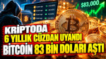 Bitcoin 83 bin doları aştı: Kriptoda 6 yıllık cüzdan uyandı