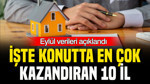 Konutta En Çok Kazandıran 10 İl Belli Oldu